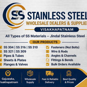 Stainless steel ss 304 316 pipe sheet plate suppliers near me Visakhapatnam