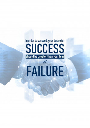 Handshake with a network background and motivational text