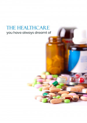 Assorted pills, capsules, and bottles representing healthcare and pharmaceuticals.