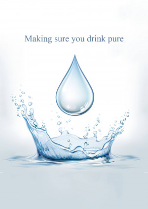 A single water drop creating a splash, symbolizing purity and clean drinking water.