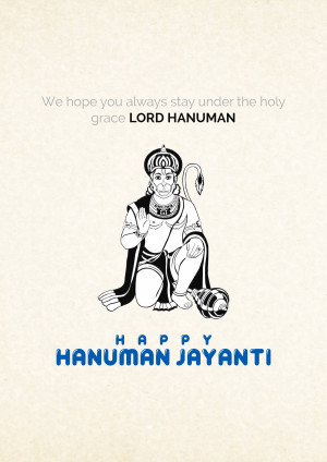 Illustration of Lord Hanuman for Hanuman Jayanti