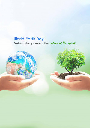Hands holding a globe and a small tree, representing Earth Day and environmental conservation.