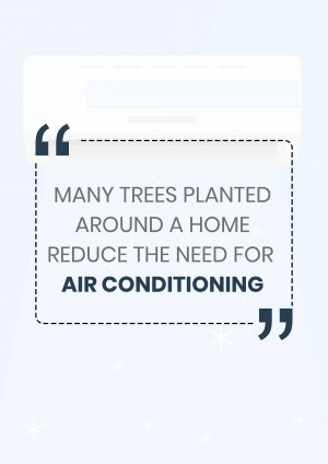 Quote about trees reducing the need for air conditioning