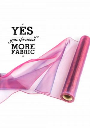 Pink fabric roll with text 'YES you do need MORE FABRIC'