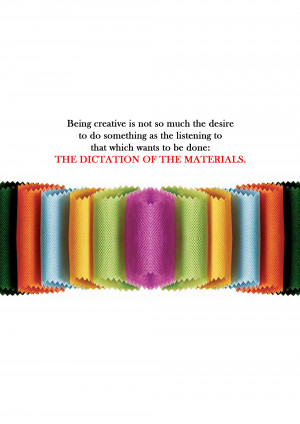 Colorful ribbons and text about creativity