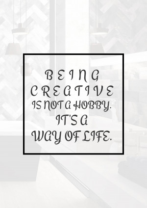 Quote about creativity on a textured background