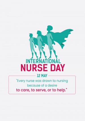 Illustration of nurses with capes celebrating International Nurse Day on May 12th.