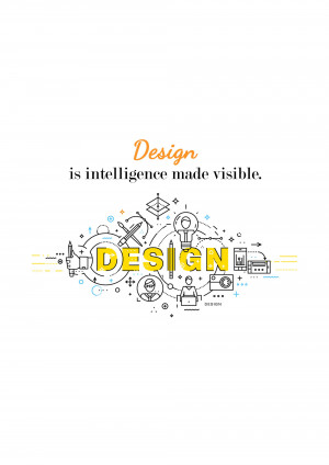 Design quote with graphic elements