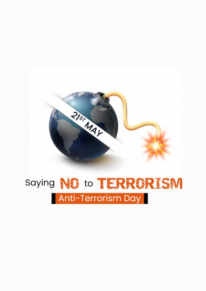 Globe with a lit fuse representing Anti-Terrorism Day on May 21st