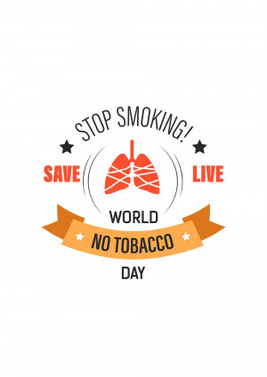 Graphic illustration promoting anti-smoking message for World No Tobacco Day.