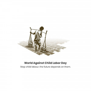 Illustration of a child carrying heavy loads, symbolizing child labor.