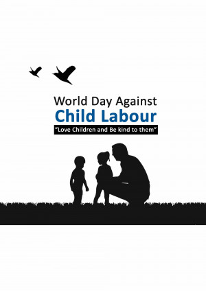 Silhouette illustration for World Day Against Child Labour