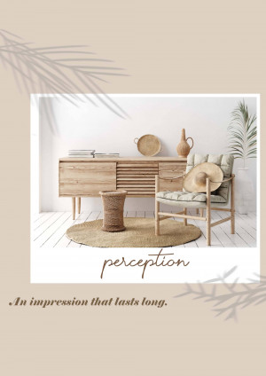 A stylish and minimalist living room with neutral tones and natural textures.