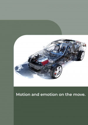 A disassembled car showcasing its internal components.