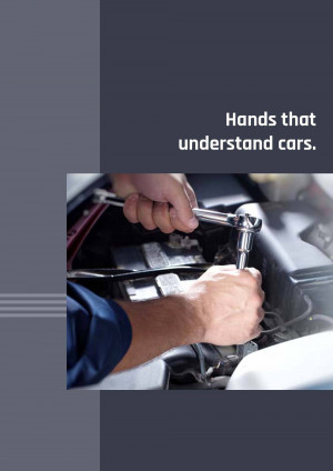 Mechanic working on a car engine