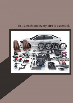 Exploded view of car parts showcasing quality and essential components.