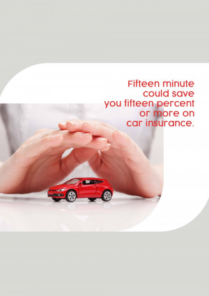 Hands protecting a toy car with text about car insurance savings.