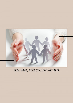 Hands protecting paper people, symbolizing security and care.