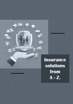 Illustration of a hand holding a shield with various insurance icons, representing a wide range of coverage options.