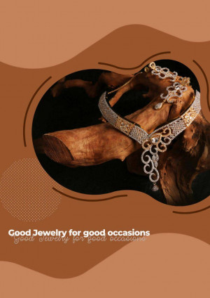 Close-up of a diamond necklace and bracelet on a wooden surface