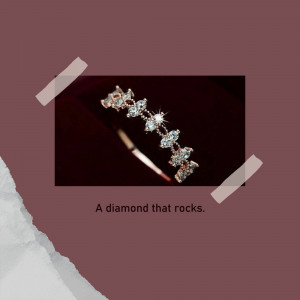 Close-up of a rose gold diamond bracelet on a dark background