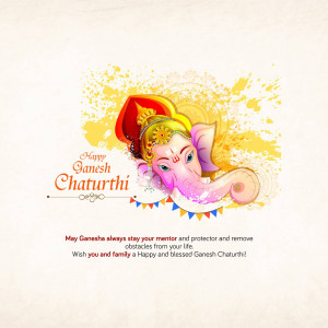 Illustration of Lord Ganesha for Ganesh Chaturthi