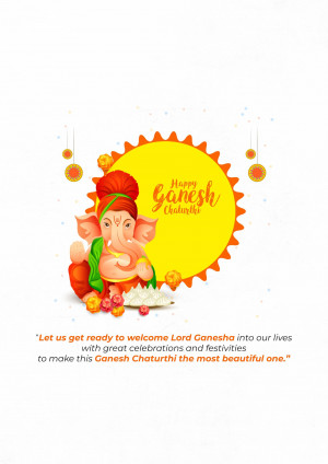 Illustration of Lord Ganesha for Ganesh Chaturthi
