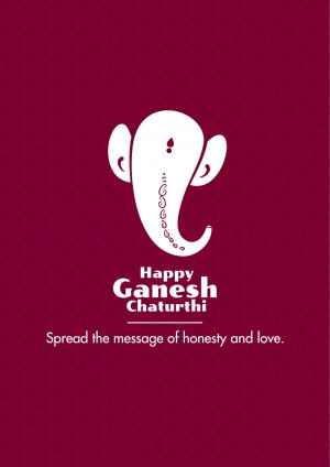 Minimalist illustration of Lord Ganesha for Ganesh Chaturthi
