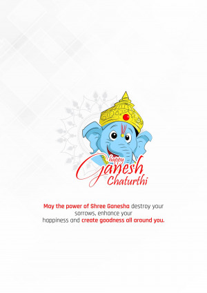 Illustration of Lord Ganesha for Ganesh Chaturthi