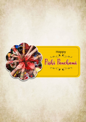 Rishi Panchami festival greeting with hands adorned with bangles