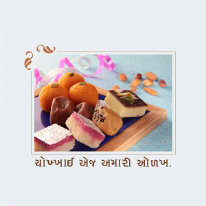 Assortment of traditional Indian sweets with fruits and nuts