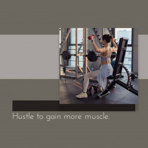 A woman is lifting dumbbells on a weight bench in a gym.