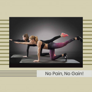 Two women performing a plank variation exercise on yoga mats.