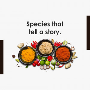 Assortment of colorful spices in bowls with fresh ingredients
