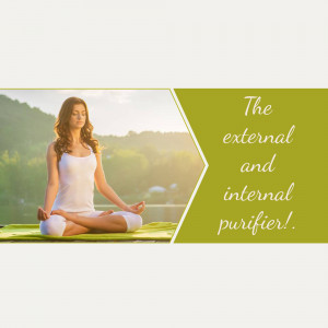 Woman meditating in a peaceful outdoor setting