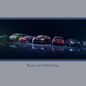 A lineup of Hyundai IONIQ 6 electric vehicles in various colors.