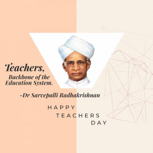 Image of Dr. Sarvepalli Radhakrishnan with a Teachers Day greeting.