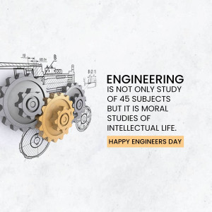 Image depicting engineering concepts with gears and a blueprint, celebrating Engineers Day.