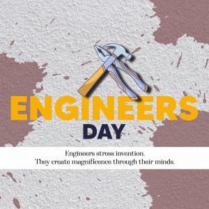 Engineers Day graphic with tools and text