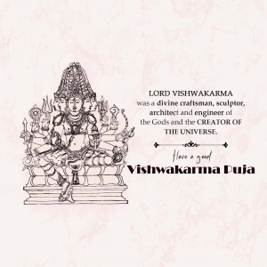 Lord Vishwakarma Puja Business Poster For X