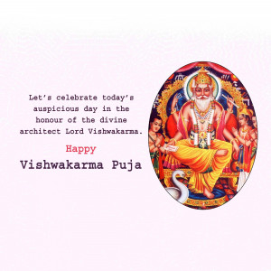 Vishwakarma Puja Greetings Promotional Banner For Threads