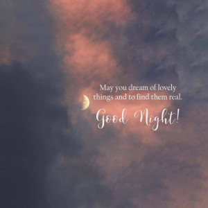Night sky with crescent moon and inspirational quote