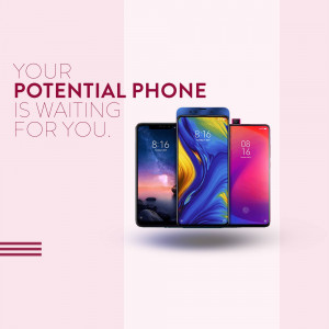 Three smartphones displayed with promotional text.