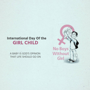 Illustration promoting gender equality and celebrating the International Day of the Girl Child.