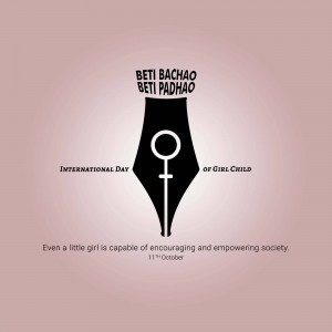 Image promoting Beti Bachao Beti Padhao campaign for International Day of the Girl Child