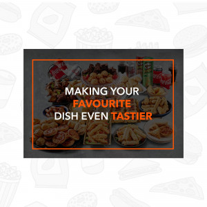 A variety of fast food items including pizza, burgers, fries, and soda.