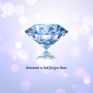 Close-up of a brilliant cut diamond with a blurred bokeh background