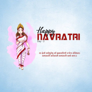 Illustration of Goddess Durga for Navratri celebration