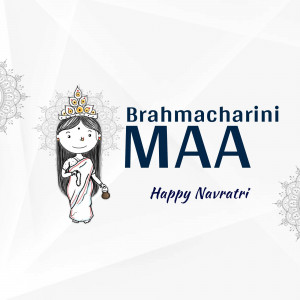 Illustration of Goddess Brahmacharini for Navratri