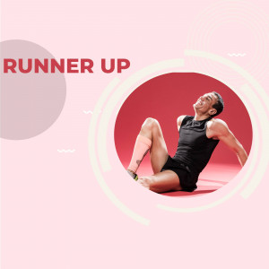 A runner wearing compression socks resting after a run.